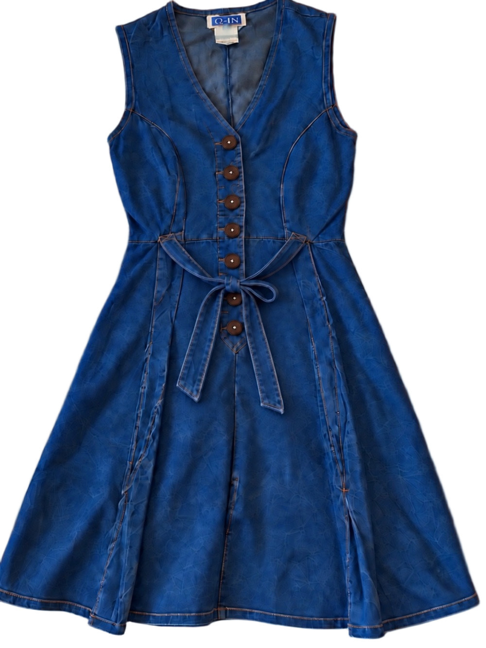 Vintage Q-IN Denim Dress | Made in Canada XXS / XS